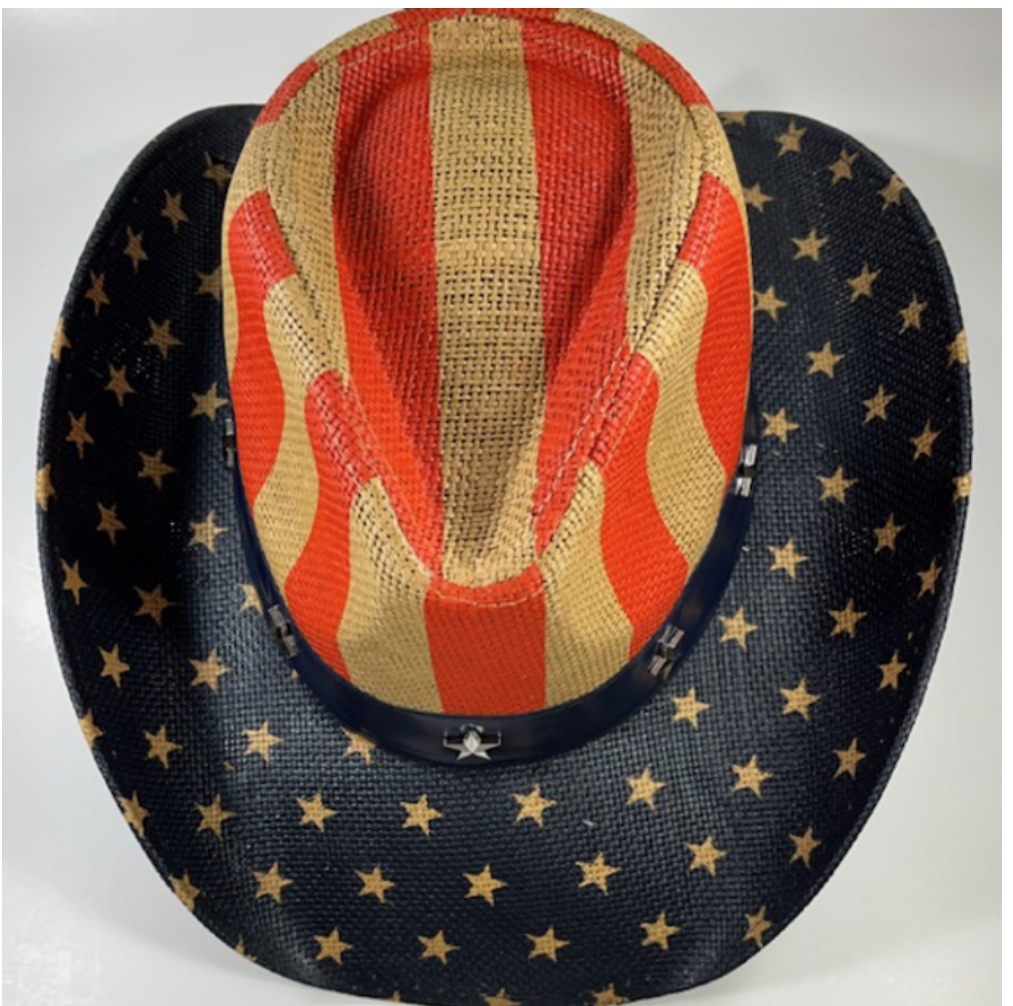 Tan American Flag Cowboy Hat