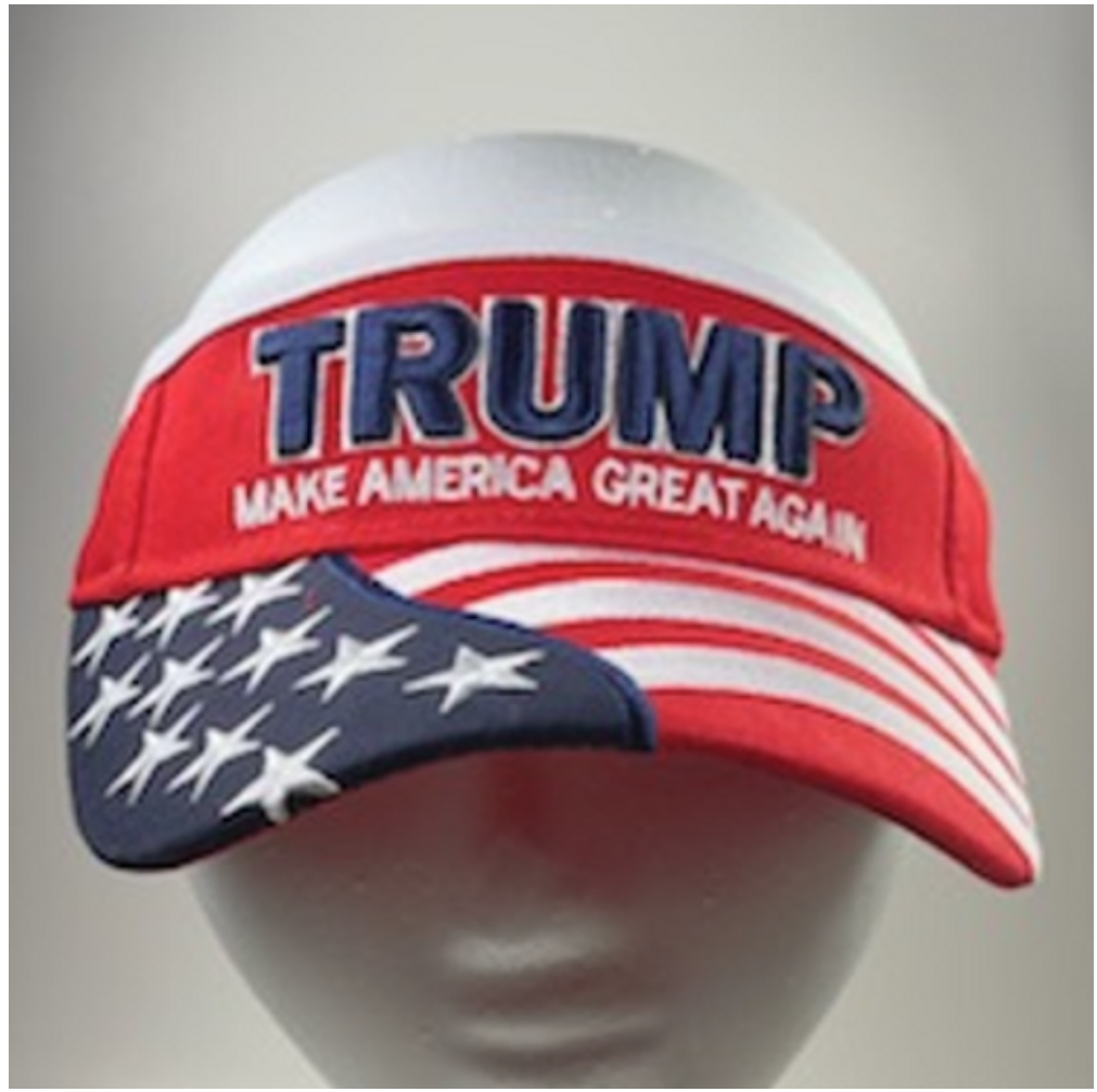 Trump "Make America Great Again" American Flag Visor