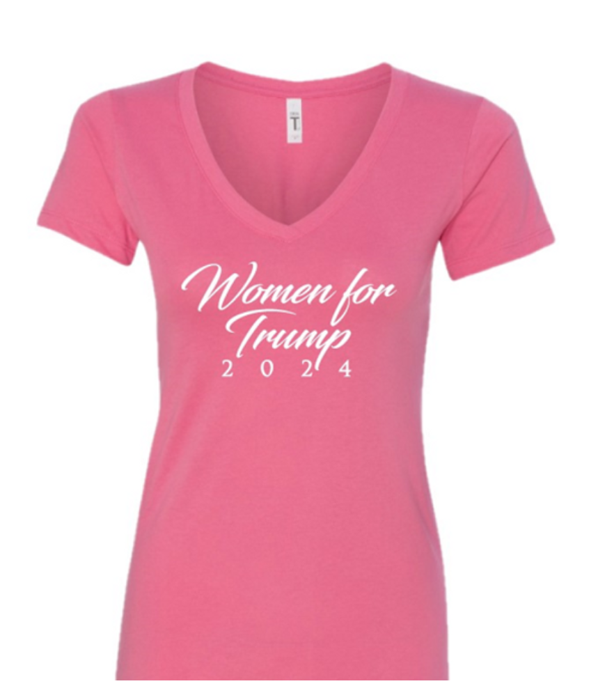 Women For Trump 2024 Women's V-Neck T-Shirt