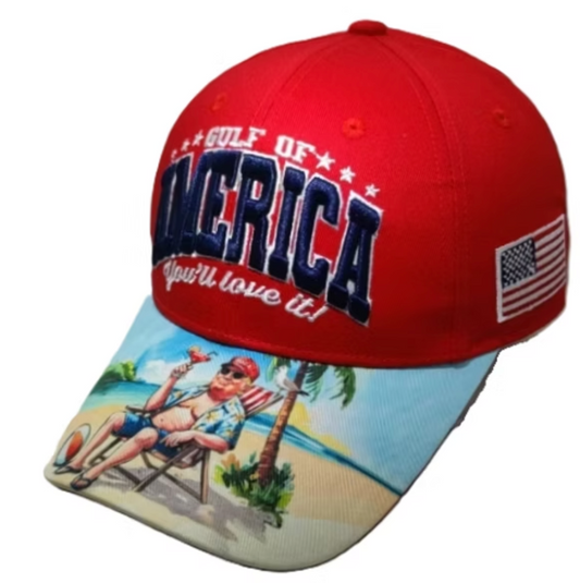 Gulf Of America Caps - Available in Red, White, Blue or Black