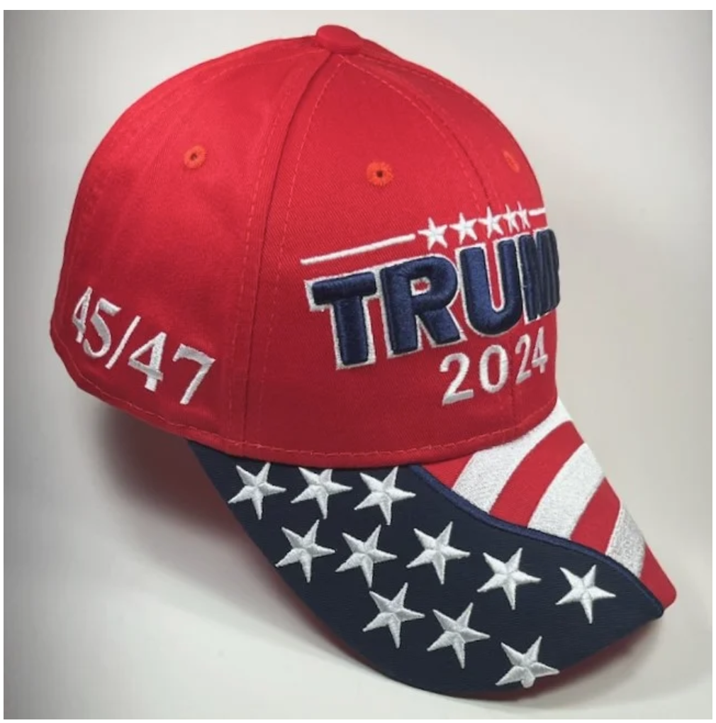 Trump 45/47 2024 American Flag Cap