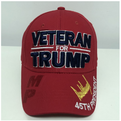 Veteran For Trump Caps