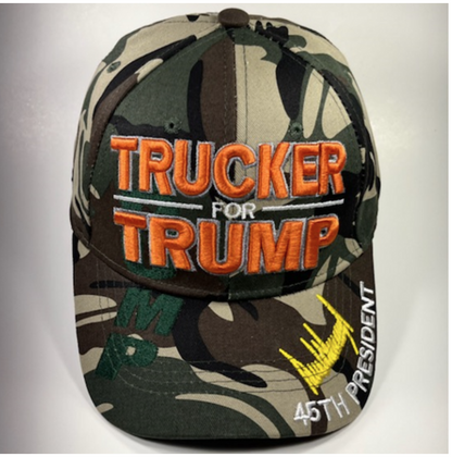 Trucker For Trump Cap