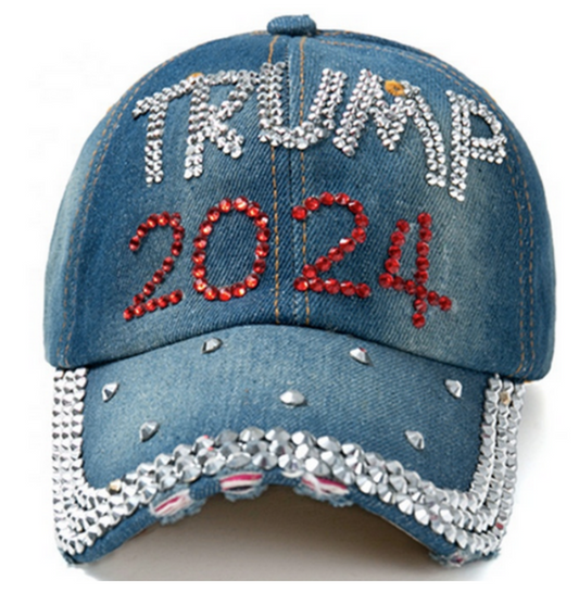 Trump 2024 Rhinestone Cap