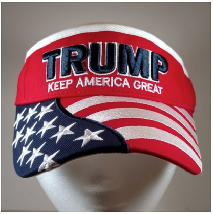 Trump "Keep America Great" American Flag Visor