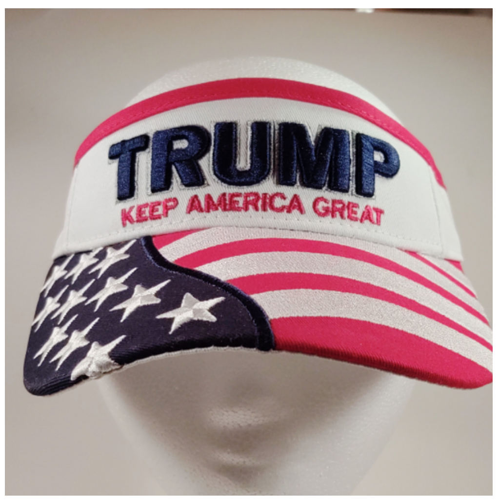 Trump "Keep America Great" American Flag Visor