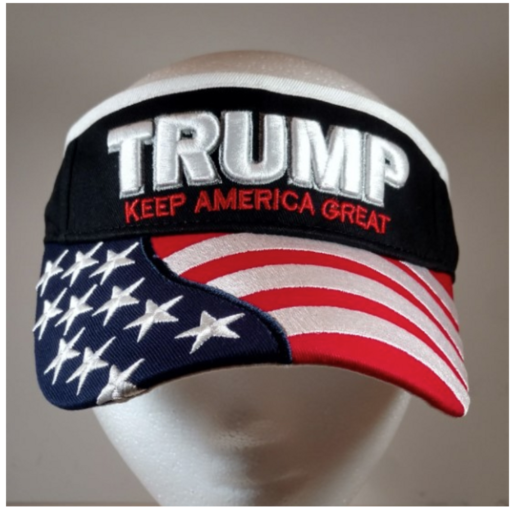 Trump "Keep America Great" American Flag Visor