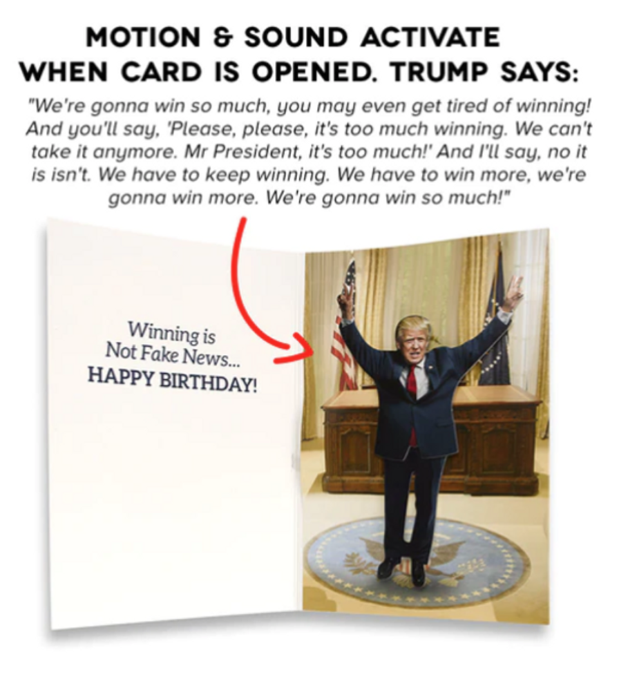 Donald Trump Talking & Dancing Birthday Card