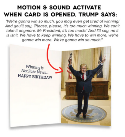 Donald Trump Talking & Dancing Birthday Card