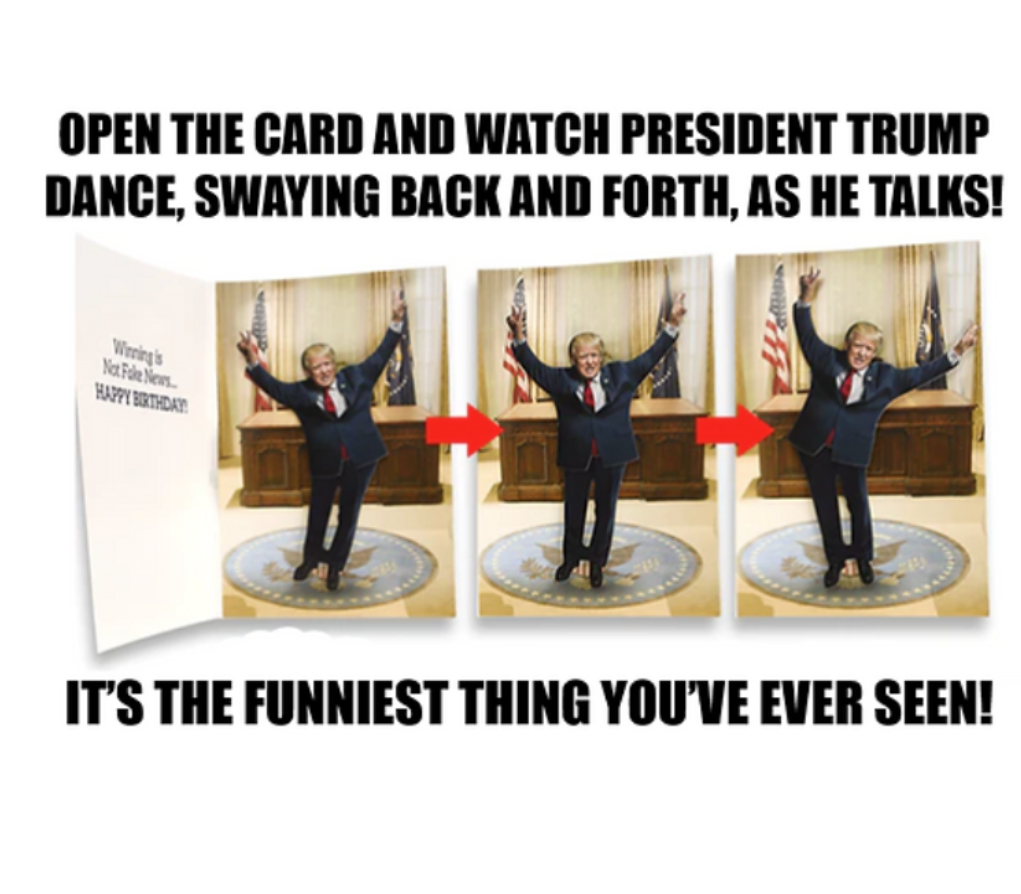 Donald Trump Talking & Dancing Birthday Card