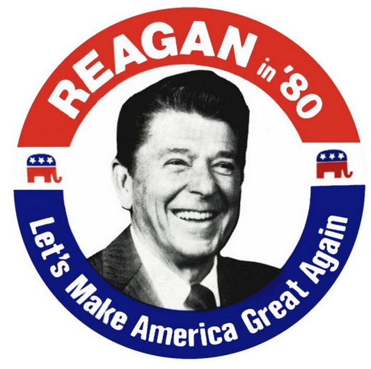 Reagan '80 Let's Make America Great Again button
