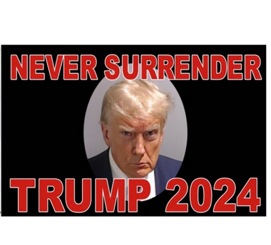 Never Surrender Trump 2024 Flag