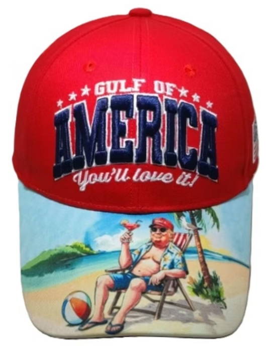 Gulf Of America Caps - Available in Red, White, Blue or Black