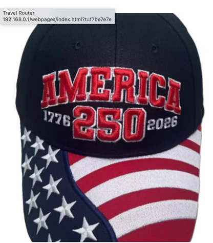 America 250th Anniversary Caps