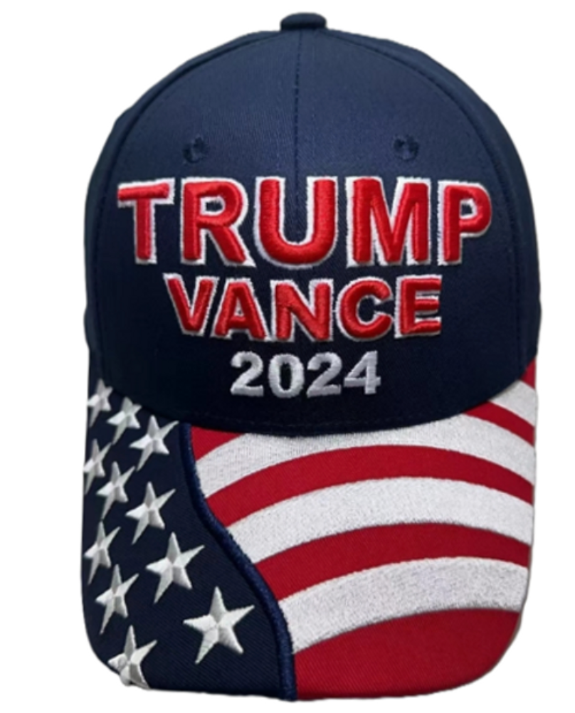 American Flag  "Trump Vance 2024" Cap
