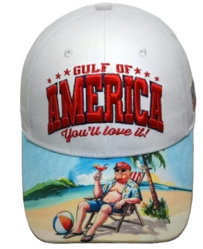 Gulf Of America Caps - Available in Red, White, Blue or Black