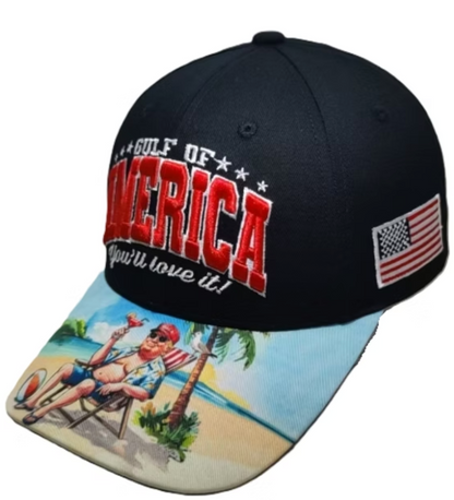 Gulf Of America Caps - Available in Red, White, Blue or Black