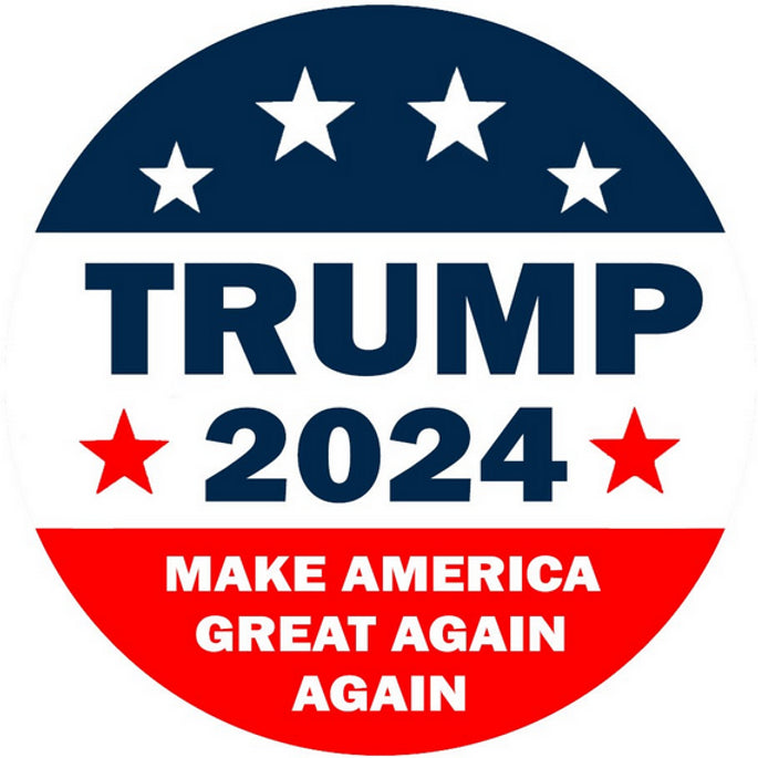 Trump 2024 Make America Great Again Again button